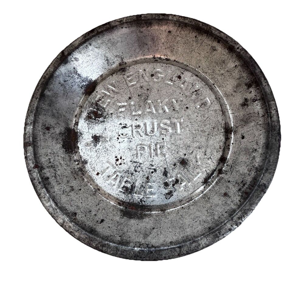 Table Talk Pie Tin New England Flaky Crust VTG Metal Pan 9" Farmhouse Rustic Dec